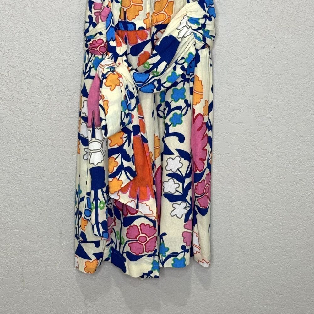 Plenty by Tracy Reese Shorts Romper XS Multicolor Floral Halter Midi Boho Summer - Picture 9 of 10
